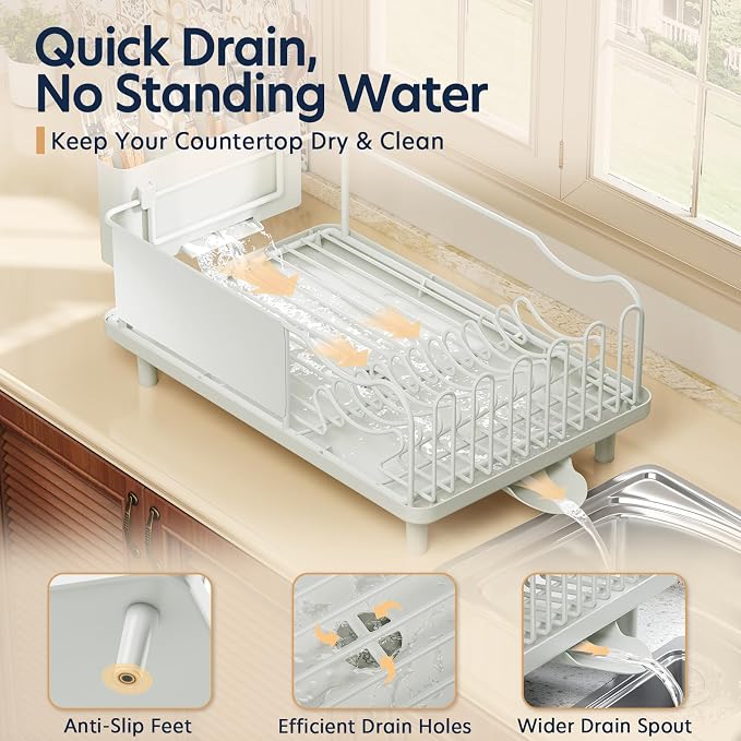 KINGRACK Dish Drying Rack for Kitchen Counter, Dish Drainer - Image 5