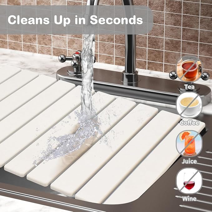 2Pcs Large Stone Dish Drying Mat - Image 6
