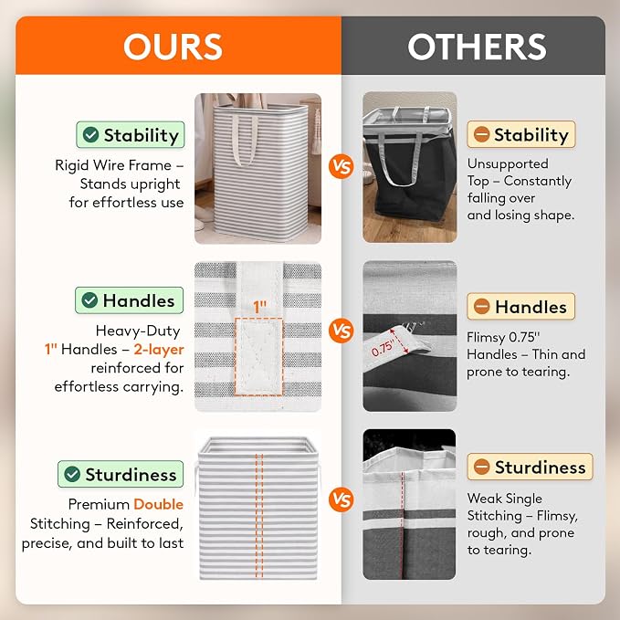 Lifewit 2 Pack Laundry Basket 80L Each, Collapsible Clothes Hamper - Image 10