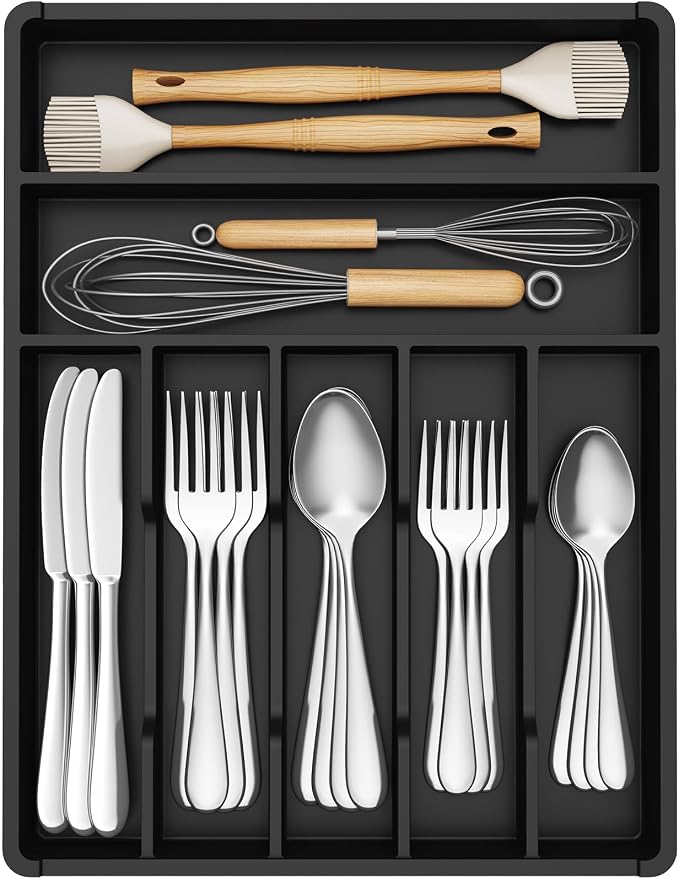 Lifewit Silverware Drawer Organizer Tray, Cutlery Storage by Lifewit