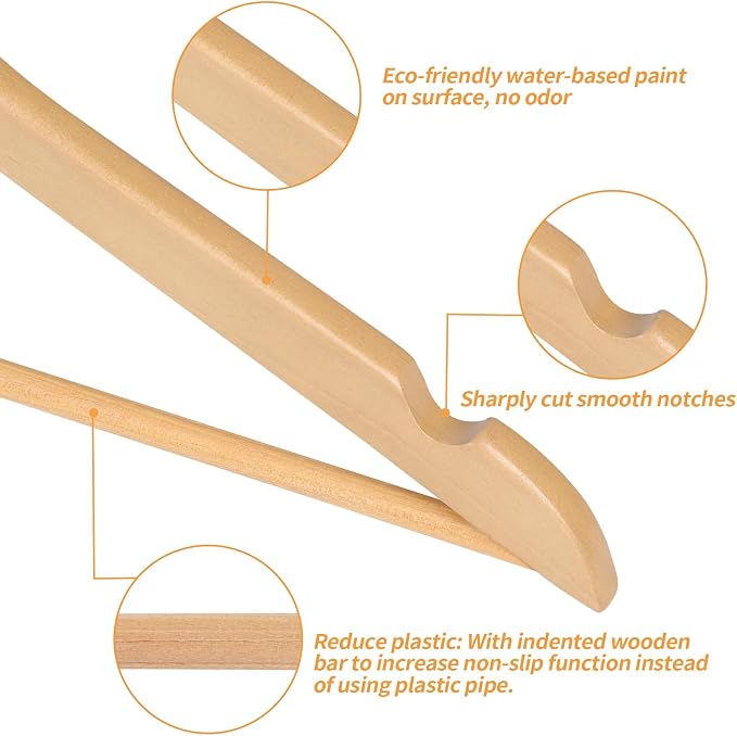Amazon Basics Wood Suit Clothes Hangers - Image 3