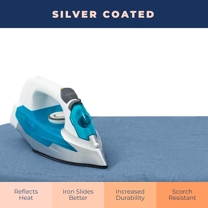 Ironing Board Cover and Pad Extra Thick Heavy Duty Padded 4 Layers, Non Stick - Image 4