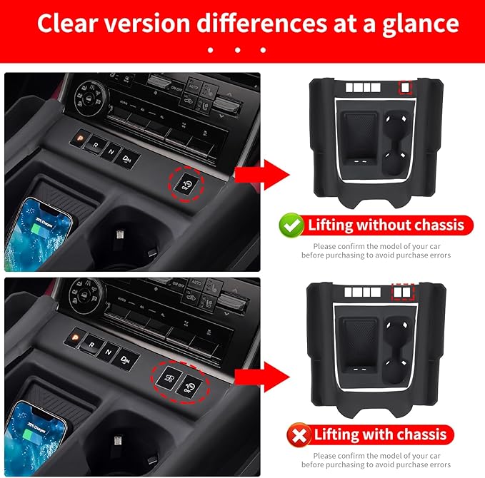 Central Control Silicone Storage Box for 2024-2026 Nissan Patrol Y63 Xe Se Titanium Se Platinum City Central Control Panel Tray Organizing Box Interior Modification Accessories (Chassis-Free Lifting)