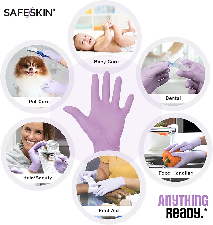SAFESKIN Disposable Nitrile Gloves in POP-N-GO Pack of 50 or 200 Powder Free - Image 2