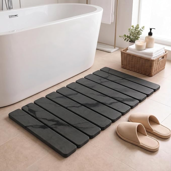 Large Stone Dish Drying Mat for Kitchen Counter, Quick Dry Stone Dishes/Bath - Image 9
