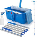 Window Cleaning Kit for Home and Commercial Use, 6 Ft Long Handle Professional by KeFanta
