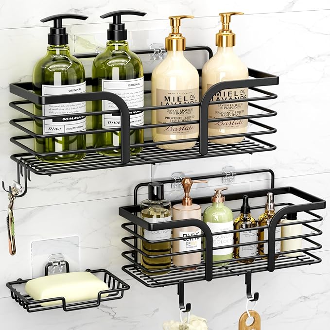 Yougai Shower Organizer with Soap Holder and Hooks by Yougai