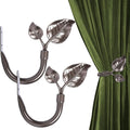 HIKMLK Leaf Shaped Curtain Tieback Holdbacks 2pcs, Handmade Metal Curtain Side by HIKMLK