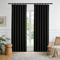 Room Divider Blackout Curtain Track Curtains Wall Dividers Panels Screen for Living Rooms Bedroom Office Privacy Partition Separation, W52 × L84 Inch,1 Panel, Black