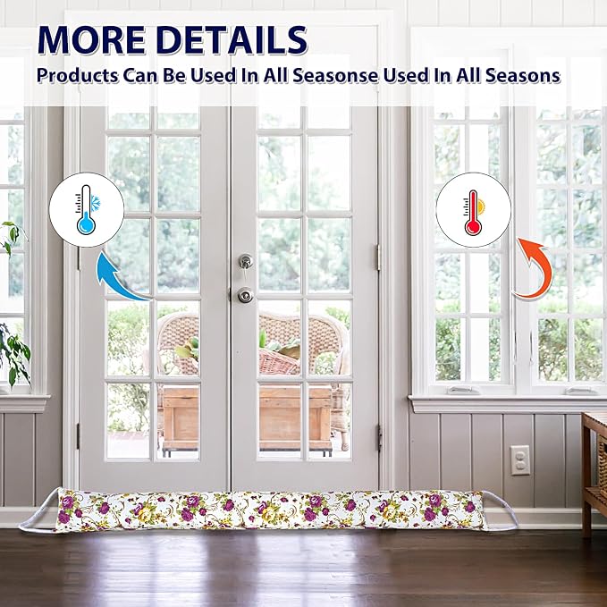2 Pack 60 Inch 4 Inch Wide Under Door Blocker Door Draft Stopper - Image 6