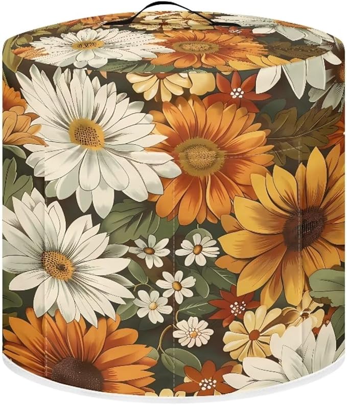 Daisy Pressure Cooker Cover Instant Pot Accessories Instant Pot Kitchen Appliance Dust Cover with Pockets for Rice Cooker Air Fryer Slow Cooker Dust Covers for Kitchen Size S