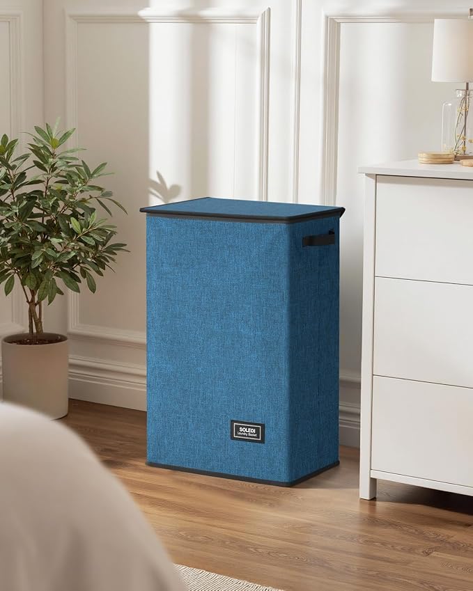 SOLEDI 90L Laundry Hamper with Lid, Large Collapsible Laundry Basket | Sturdy - Image 7