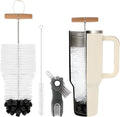 3 PCS Bottle Clean Brush Set, Long Wooden Handle Bottle Cleaner Brush by TUNIKO