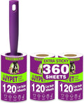 Lint Rollers for Pet Hair Extra Sticky 360 Sheets Dog and Cat Lint Remover by M+JJYPET
