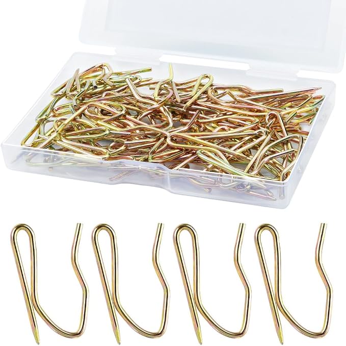Sopito 58Pcs Curtain Hooks for Door Window Shower Curtain, Bronze | 1.2 Inches by Sopito