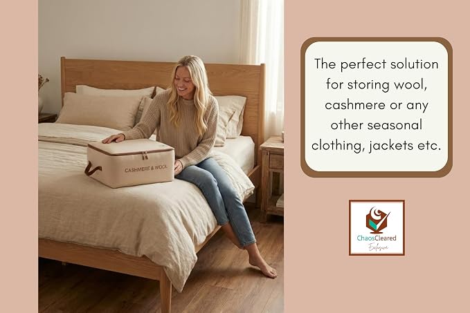 100% Cotton Cashmere & Wool Storage Bag – Breathable Sweater Storage Bag - Image 8
