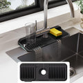 14.6-Inch Silicone Faucet Mat for Kitchen Sink Splash Guard, 7° Slope | by Doeklpo