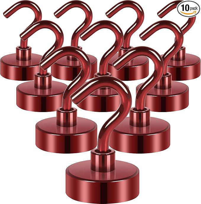 Neosmuk Magnetic Hooks, 40lb Heavy Duty, 10 Pack by Neosmuk