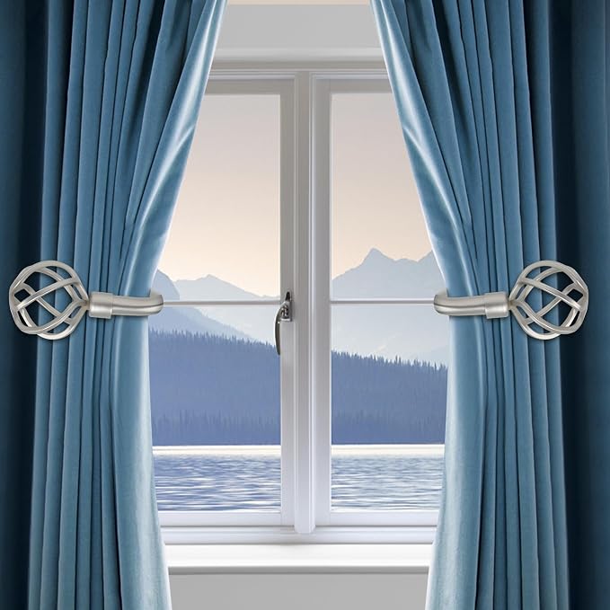 HIKMLK Curtain Holdbacks 2pcs, Solid Cast Iron Heavy Duty Curtain Tiebacks - Image 5