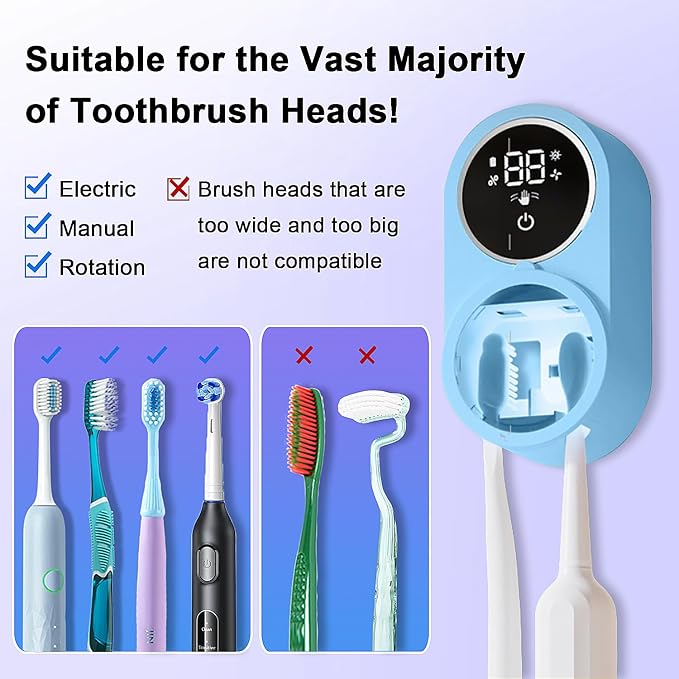 Toothbrush Holder and Cleaner Razor Holder/Dryer Light Cleaning and Air Drying - Image 6