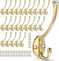 Wall Hooks for Hanging, 25-Pcs Heavy Duty Metal Coat Hooks, for Living Room by BRCRXW