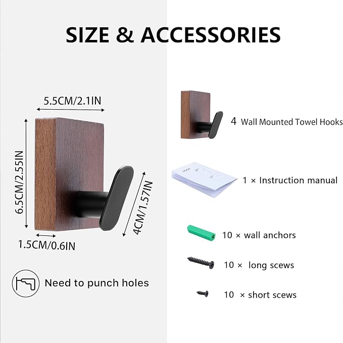 Adhesive Towel Hooks, Wall Hooks - Image 7