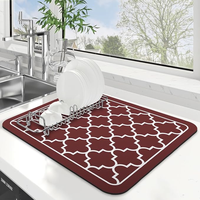 Dish Drying Mat Absorbent Dish Drying Mats by WiseLife