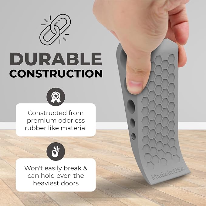 Door Stoppers for Bottom of Door Premium Floor Rubber Door Stop Wedge Made in - Image 5