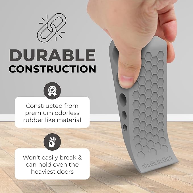 Door Stoppers for Bottom of Door Premium Floor Rubber Door Stop Wedge Made in - Image 7