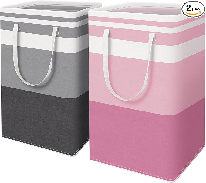 HomeHacks 2 Pack Laundry Baskets, Laundry Hampers Bags | Waterproof, by HomeHacks