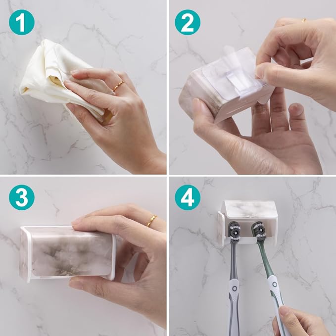 2 PCS Toothbrush Holders Wall Mounted - Image 6