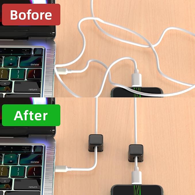 18 Pack Cord Organizer, Magnetic Cable Clips, Under Desk Management, Strong - Image 7