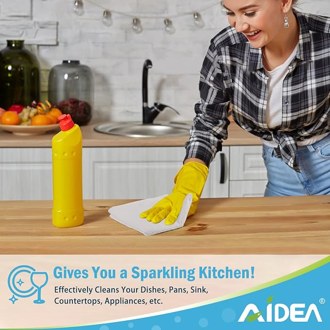 AIDEA White Microfiber Cleaning Cloth 50PK, Absorbent Cleaning Rags 12"x12" | - Image 5