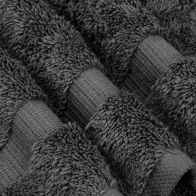 Chakir Turkish Linens 100% Cotton 2-Pack Bath Towels 30x60, Dark Gray | Premium - Image 2
