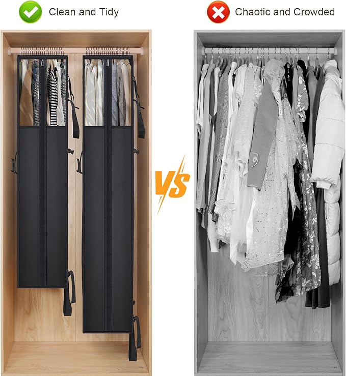Univivi Garment Bag for Moving, Heavy Duty Suit Bag, 60 Inch, Non-woven Fabric - Image 4