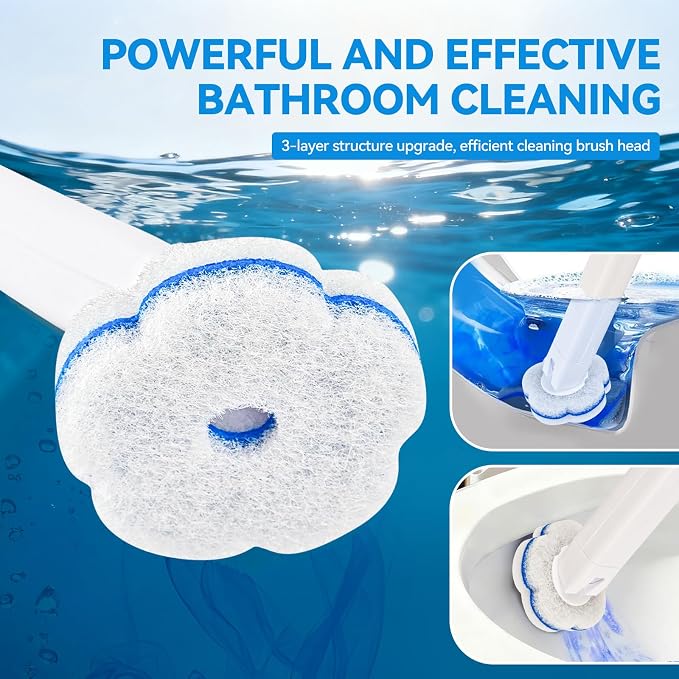 Disposable Toilet Brush System & 48 Scrubbing Refills - Image 4