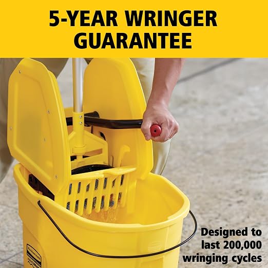 Rubbermaid Commercial Products WaveBrake 35 QT Down-Press Mop Bucket and - Image 3