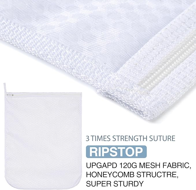 Honeycomb Mesh Laundry Bags 4 Pack, Durable Washing Bags - Image 3