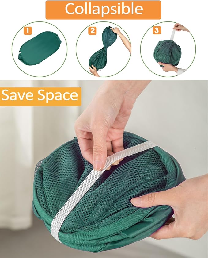 2 Pack Durable Collapsible Laundry Baskets - Image 3