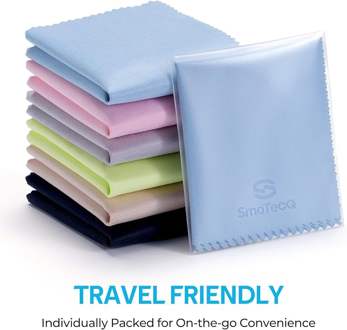 12 Pack Microfiber Lens Cleaning Cloths – Ultra-Soft, Scratch-Free Eyeglass - Image 5