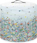 Insulated Pressure Cooker Appliance Cover, Also Fit for Air Fryer and Crock Pot, 3 Qt Dust Cover with Pocket for Spoon/Cooking Utensils/Recipes, for Home Decoration, Flower Butterfly Blue