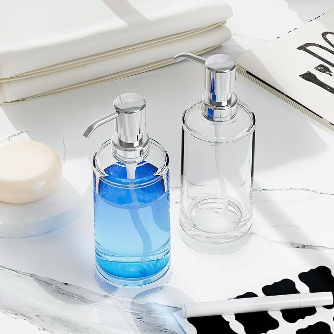Clear Plastic Dish Soap Dispenser, 10 oz Pump Bottle - Image 6