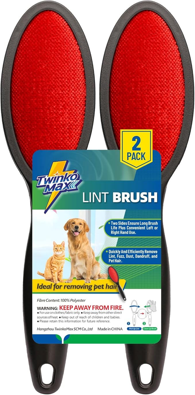 Twinko Max Lint Brush for Pet Hair, Reusable Lint Remover for Clothes | by TwinkoMax
