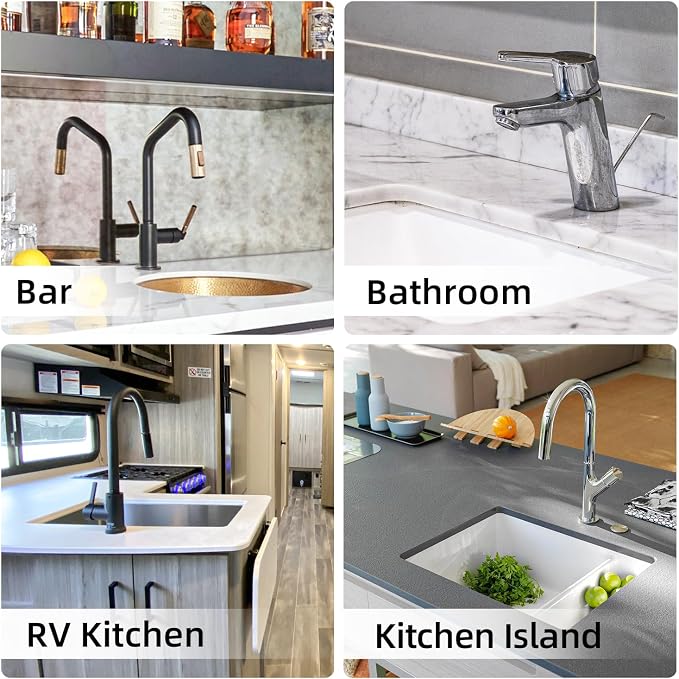 LOPNUR Cuttable Faucet Mat for Kitchen Sink, Extra Long 29 Inch, 0.8-2.4 Inch - Image 8