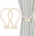 KLOGTSIND Magnetic Curtain Tiebacks, 2 Pack Wood Bead Curtain Holdbacks by KLOGTSINDDirect