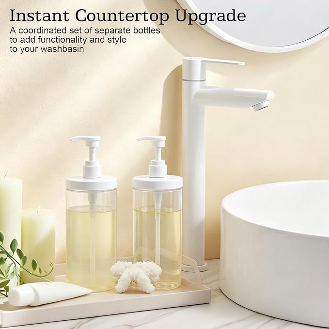 Soap Dispenser Compatible with Dawn, 2 Pack 35oz Clear Pump Bottles | BPA-Free - Image 6