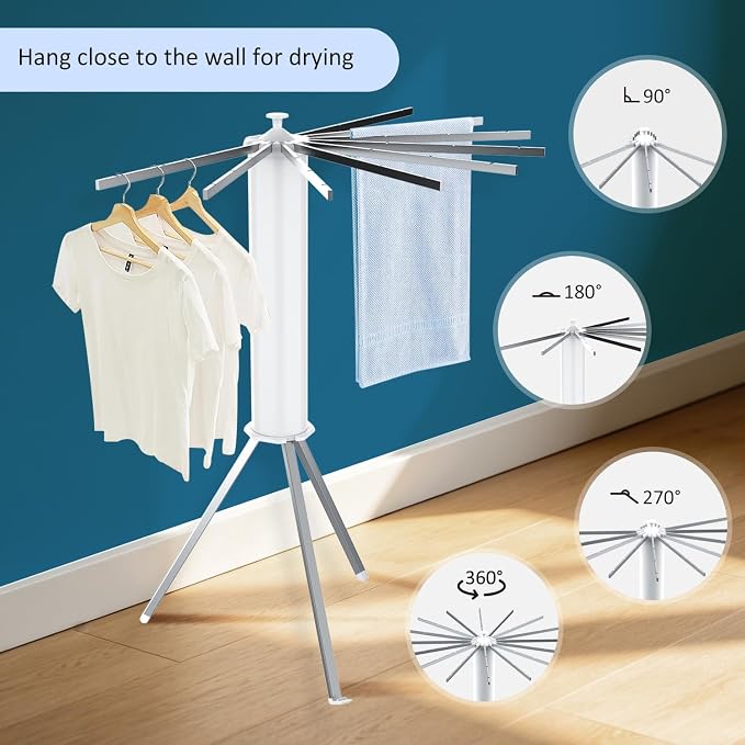 Tripod Foldable Clothes Rack, Garment Rack Portable - Image 4