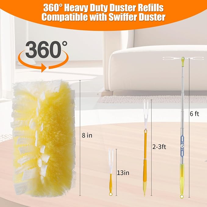 80 Count 360° Heavy Duty Duster Refills Compatible - Image 2