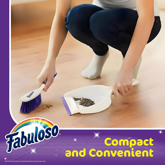 Fabuloso Brush and Dustpan Set Compact Hand Broom Floor Sweeper - Image 3