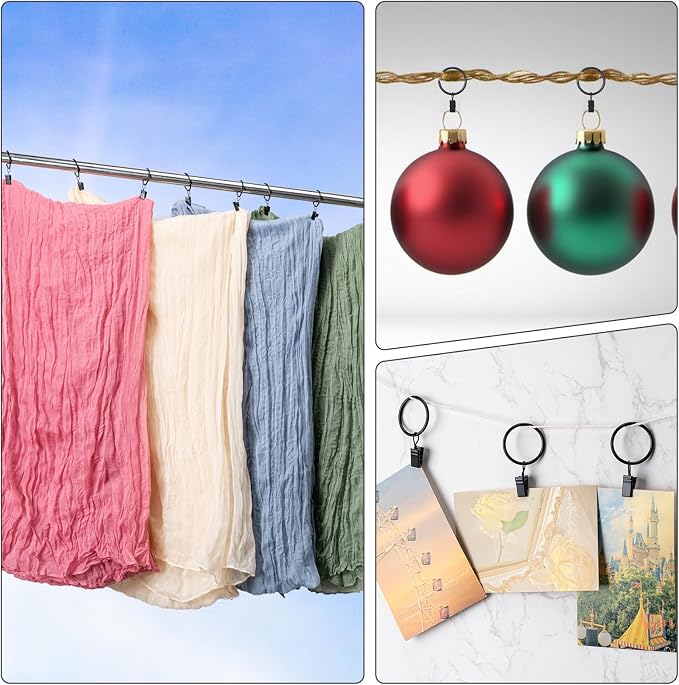 BOOMIBOO 36 Pack Curtain Rings - Image 6